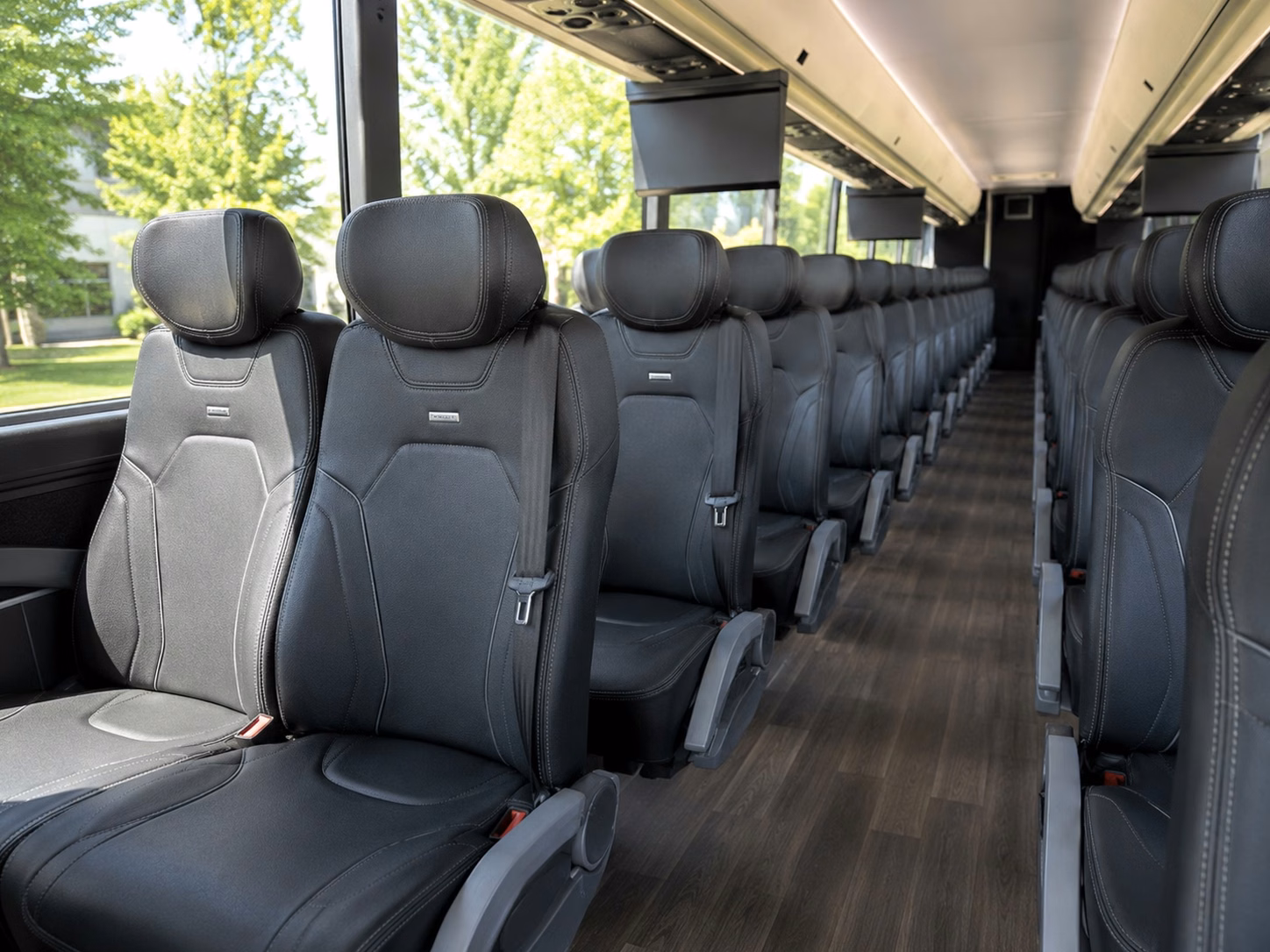 56 passenger charter bus interior